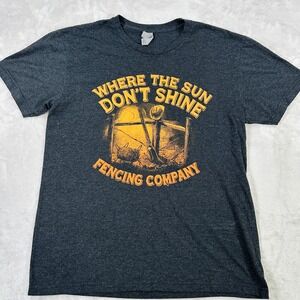 Whiskey Myers Fencing Company Graphic T Shirt Dark Gray Mens Size Medium